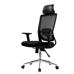 Comfortable mesh manager chair with headrest