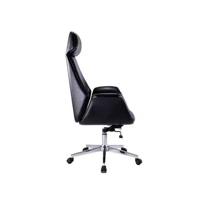 Luxury high back black leather manager chair