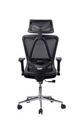 Luxury office chair with movable back, movable arms and metal base