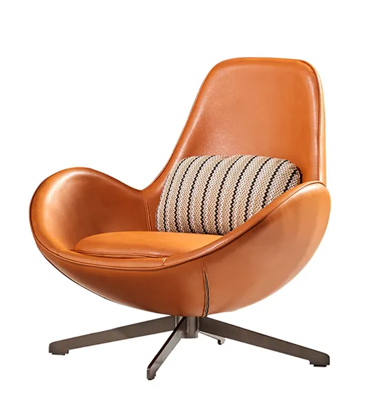 Modern faux leather armchair