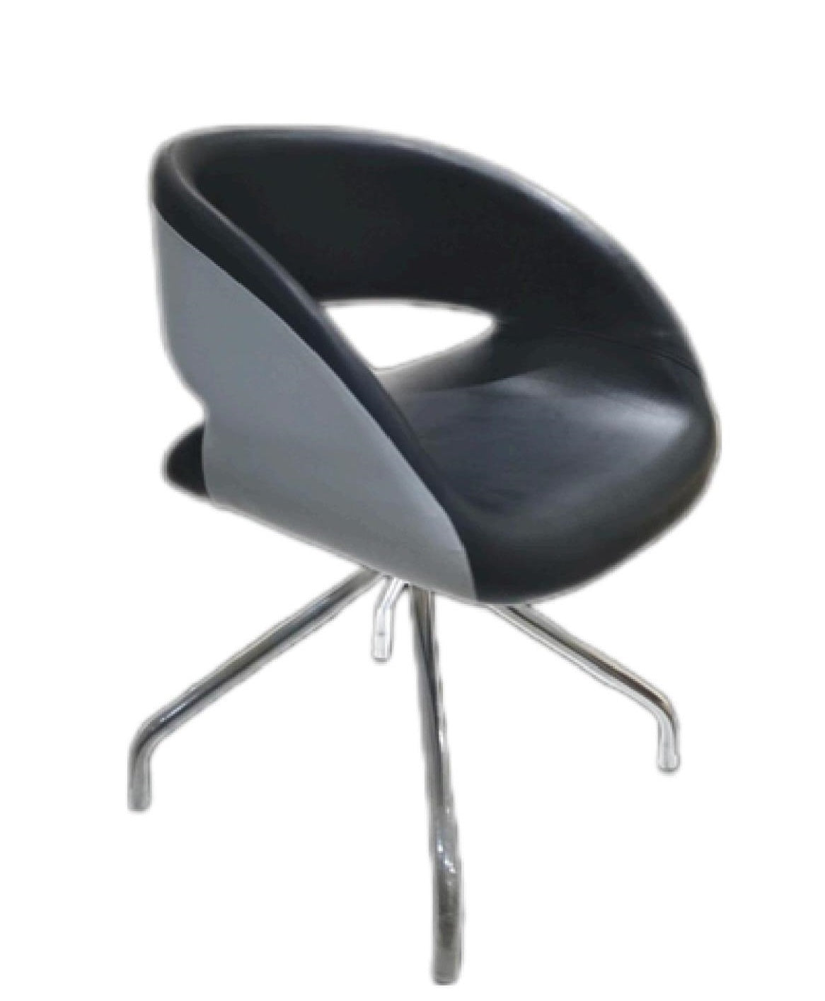 Black fabric waiting chair