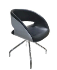 Black fabric waiting chair