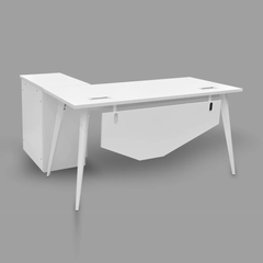 Modern white desk, 140 cm, HY-FN-03D