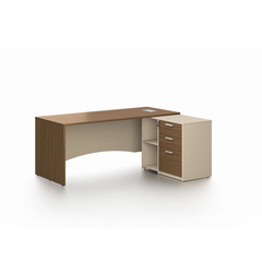 New Desk 180 cm Brown Wood