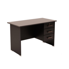Wooden Office Table with Crank Drawers,