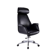 Luxury high back black leather manager chair