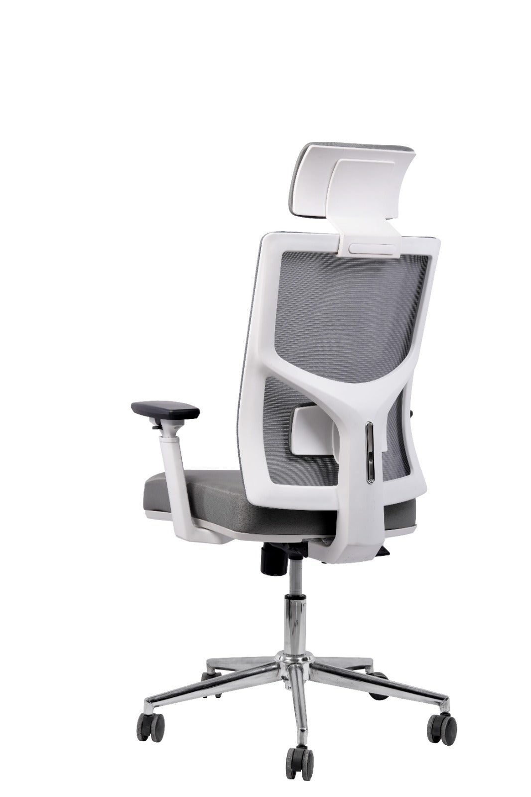 Leaders Nice Black Mesh Office Chair with White Frame