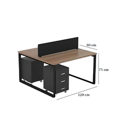 Dual Work Hive 120cm - Wood x Black RA-W5