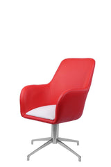 Home Office Chair, Adjustable Upholstered Computer Desk Chair, Swivel Chair for Living Room, Office, Bedroom, Modern Fabric Armchair