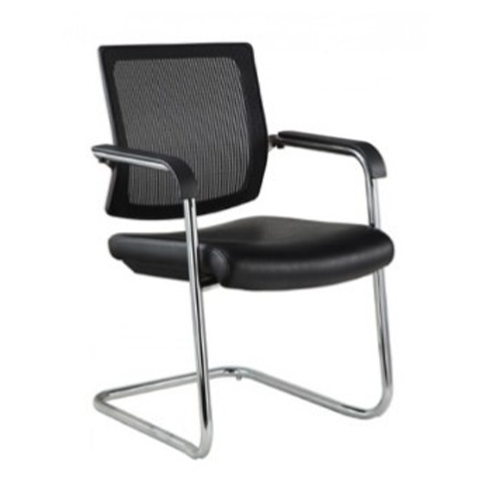 Waiting chair with medical mesh arms