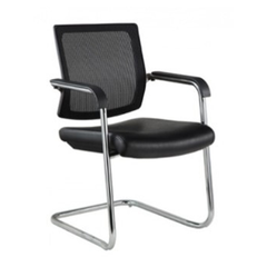 Waiting chair with medical mesh arms