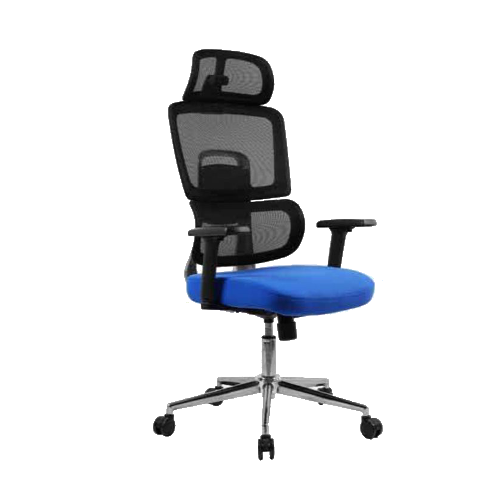 Highback Mesh Office Chair with Headrest and Armrest