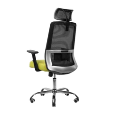 Metal Swivel Office Chair, - Black Lemon
