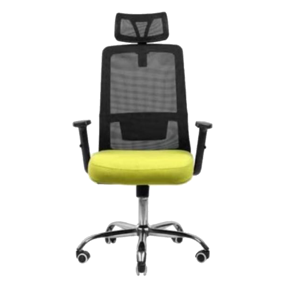 Metal Swivel Office Chair, - Black Lemon