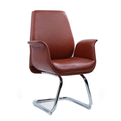 Honey leather waiting chair